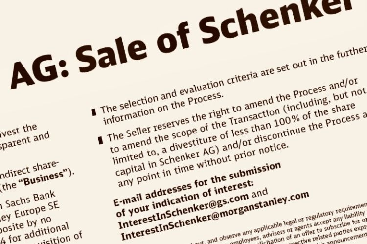 DB launches process to sell DB Schenker