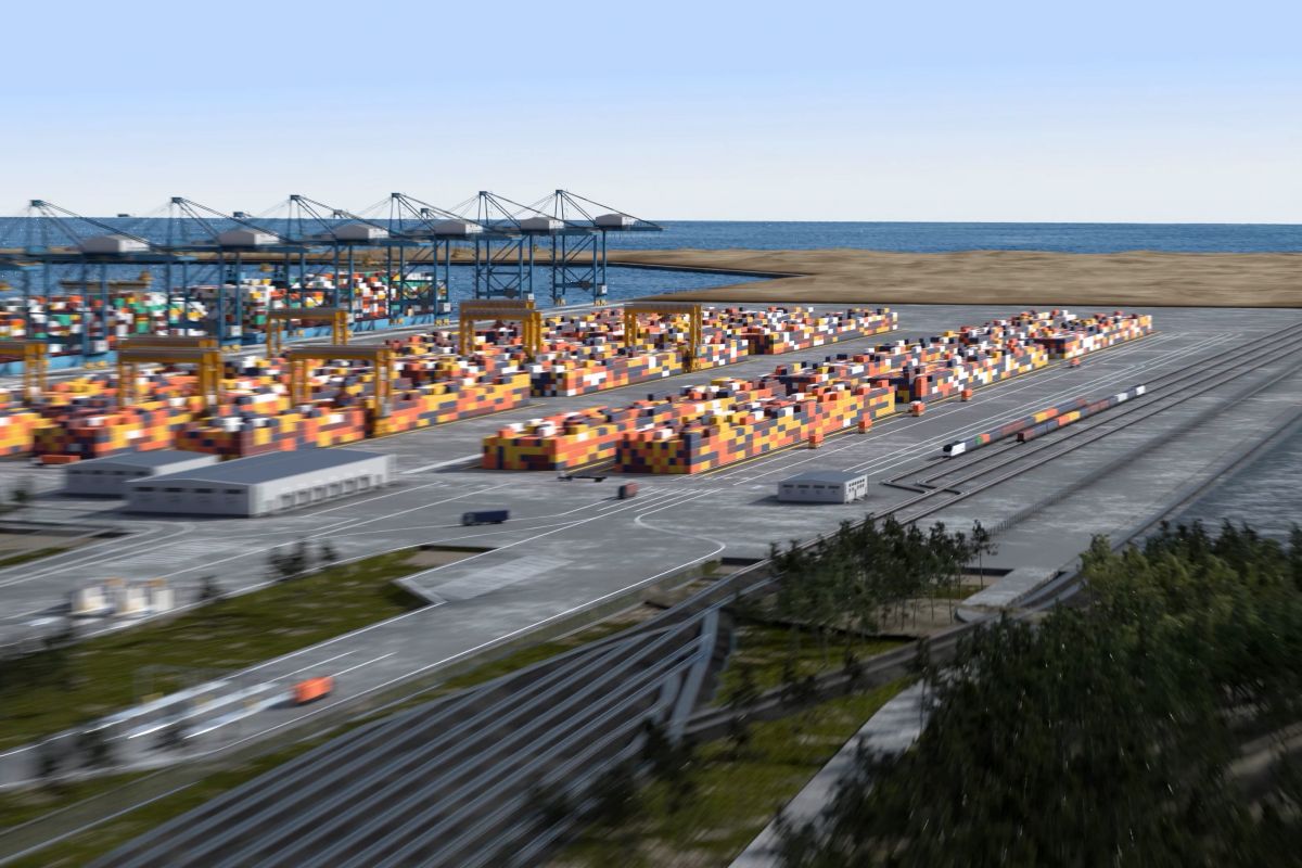 Le projet portuaire de Świnoujście prévoit la construction d'un terminal ferroviaire d'une capacité de 2 millions de TEU