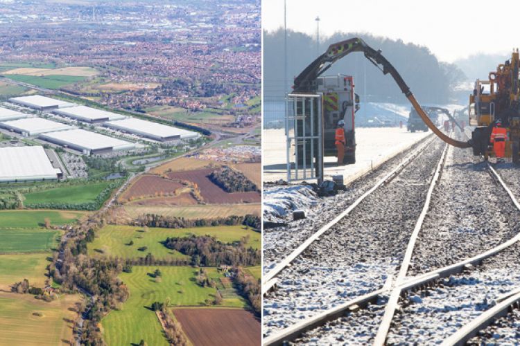 Il nuovo terminal ferroviario per il trasporto merci di Northampton raggiungerà un'impronta netta di carbonio pari a zero