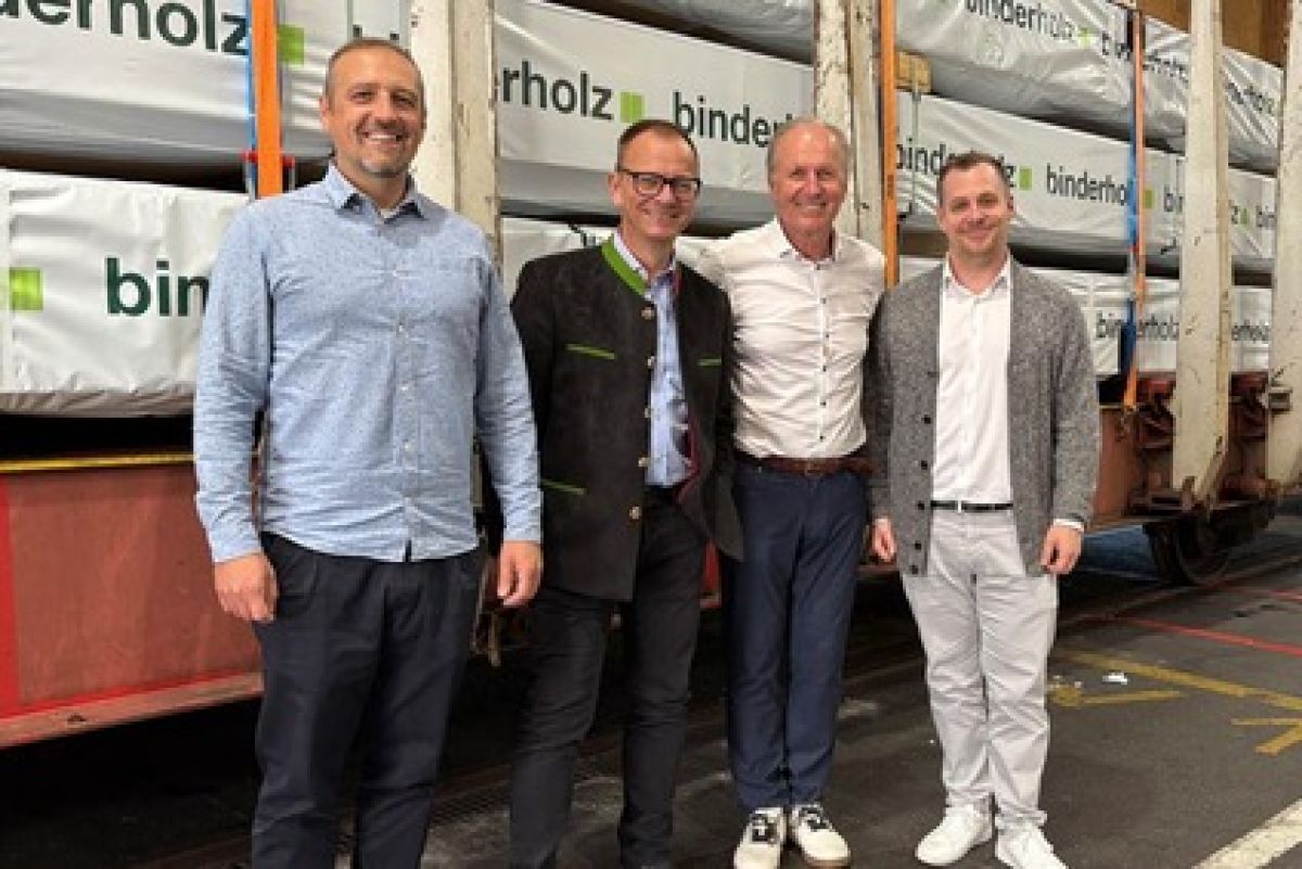 Rail Cargo Group transportă elemente din lemn binderholz din Austria în Olanda