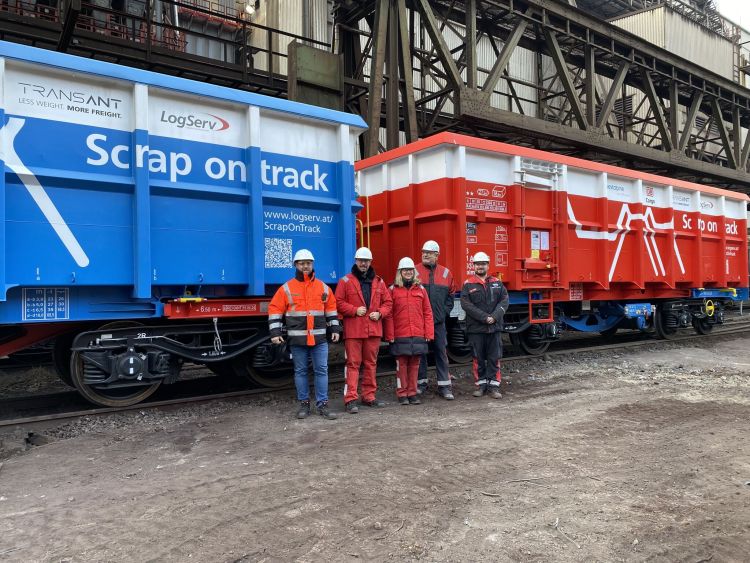 TransANT, Donawitz'deki voestalpine tesisinde hurda taşıma vagonunu test ediyor