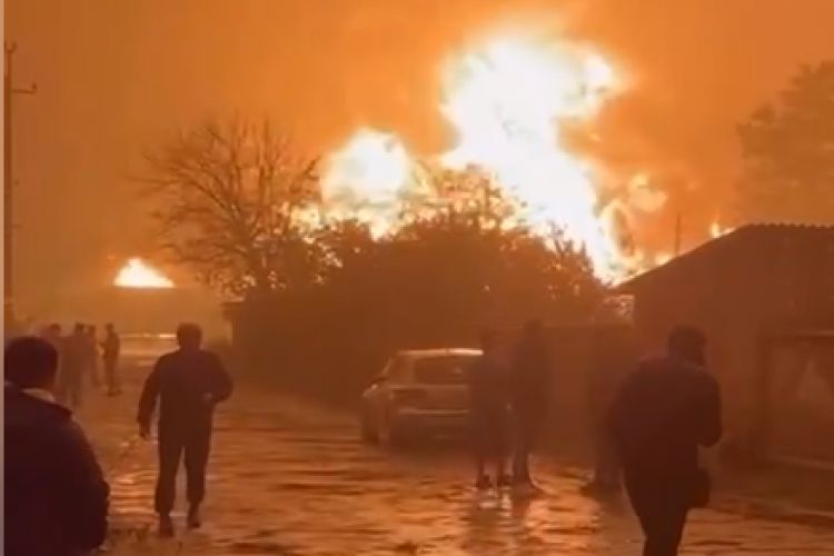 Russian train with fuel destroyed in Donetsk