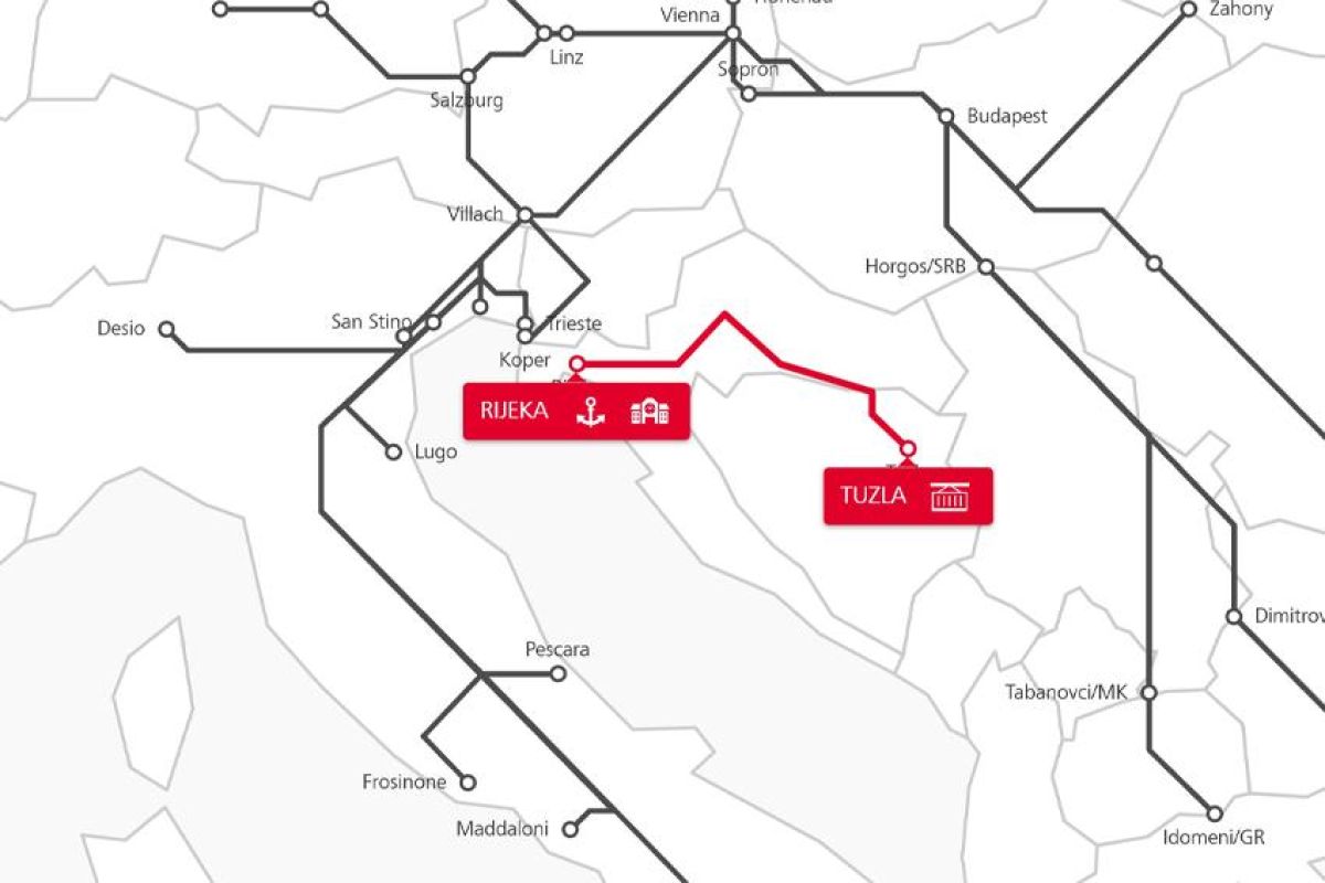 Rail Cargo Group va lansa o legătură feroviară intermodală de la Rijeka la Bosnia și Herțegovina