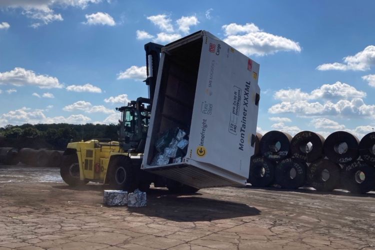 Nuevo método de descarga de chatarra en SHS gracias a Innofreight y DB Cargo