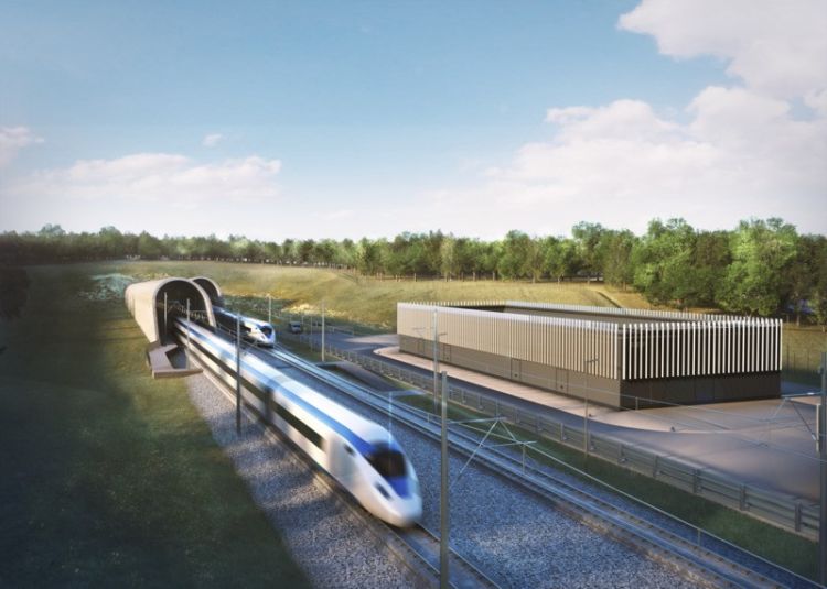 Fără bubuituri sonice: HS2 finalizează portalurile tunelului de 220 de metri pentru a reduce undele de presiune pe noua linie de mare viteză