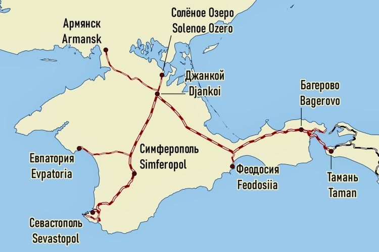First freight train to Crimea sent by Russia