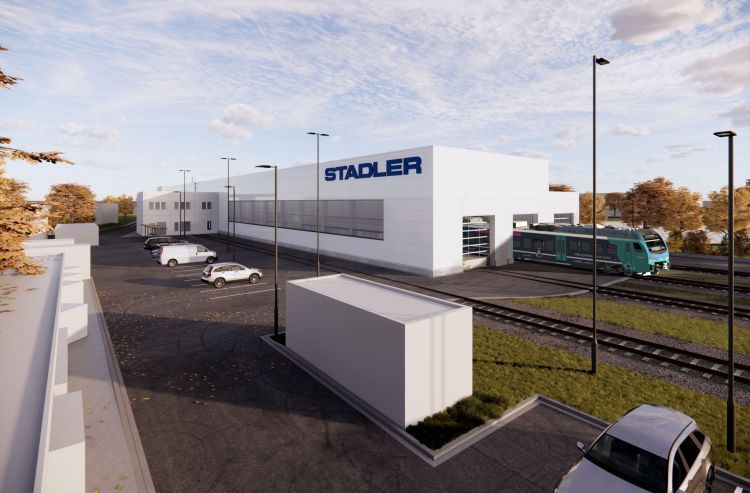 Stadler Rail Service kładzie kamień węgielny pod nowy zakład konserwacji pociągów akumulatorowych w Rendsburgu