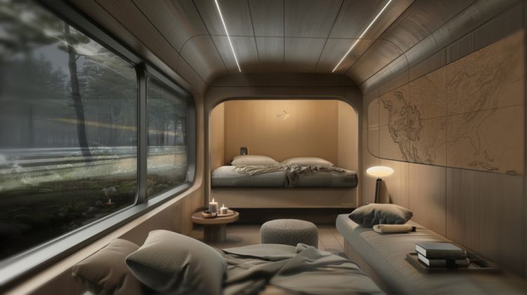 Dreamstar Lines da a conocer los detalles del diseño interior de los nuevos trenes nocturnos que conectarán San Francisco y Los Ángeles